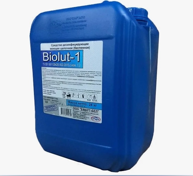 Средство дезинфицирующее моющее щелочное (беспенное) Biolut-1 (24кг) | ЧПУП «Метрасалес»
