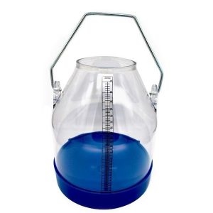 Ведро доильное прозрачное 30 л (синее основание) с мерной шкалой | ЧПУП «Метрасалес»